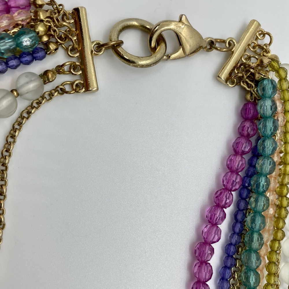 Layered bead necklace - Multi-colored